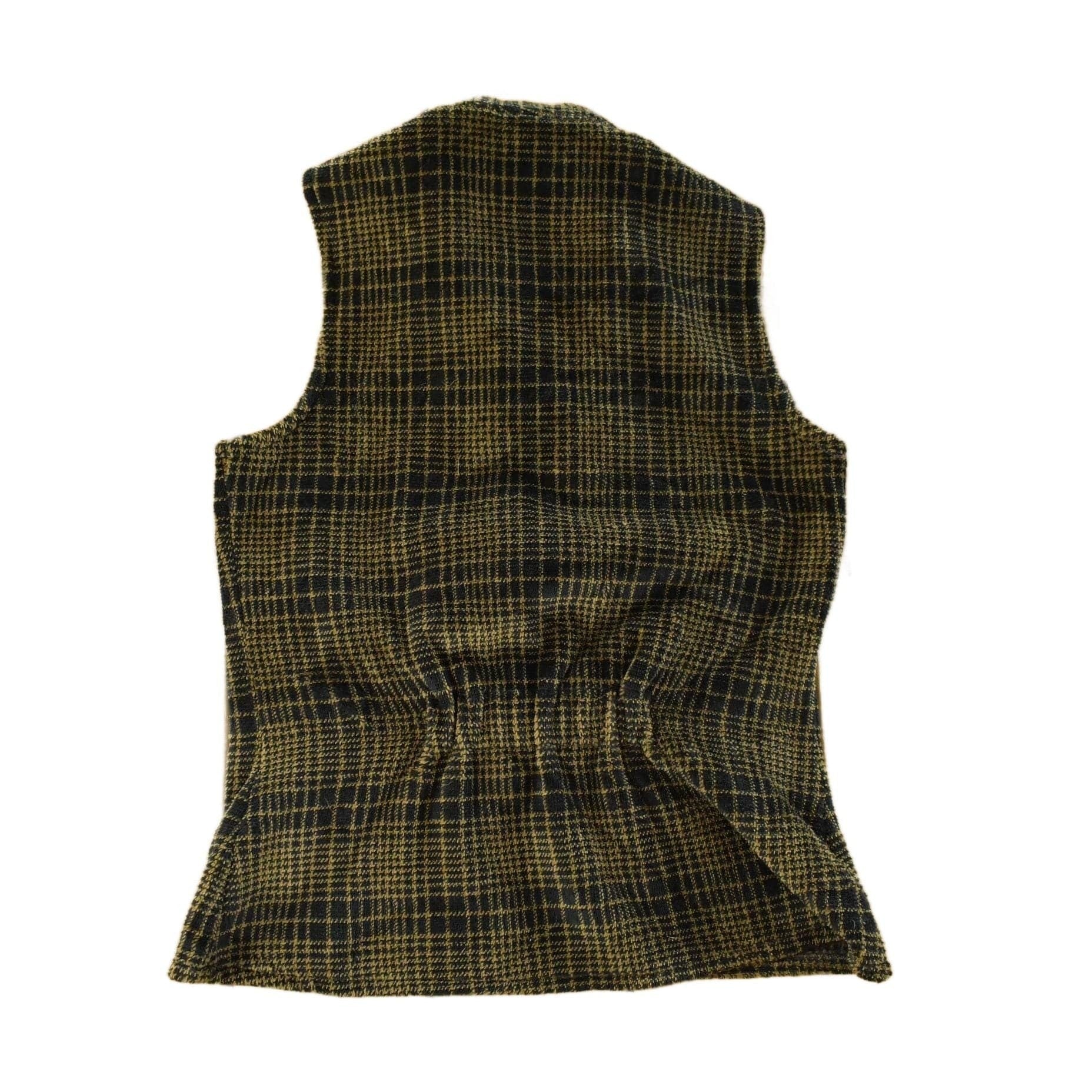 Vintage 1990s Plaid Full Zip Vest Jacket Women's Medium - Image 2