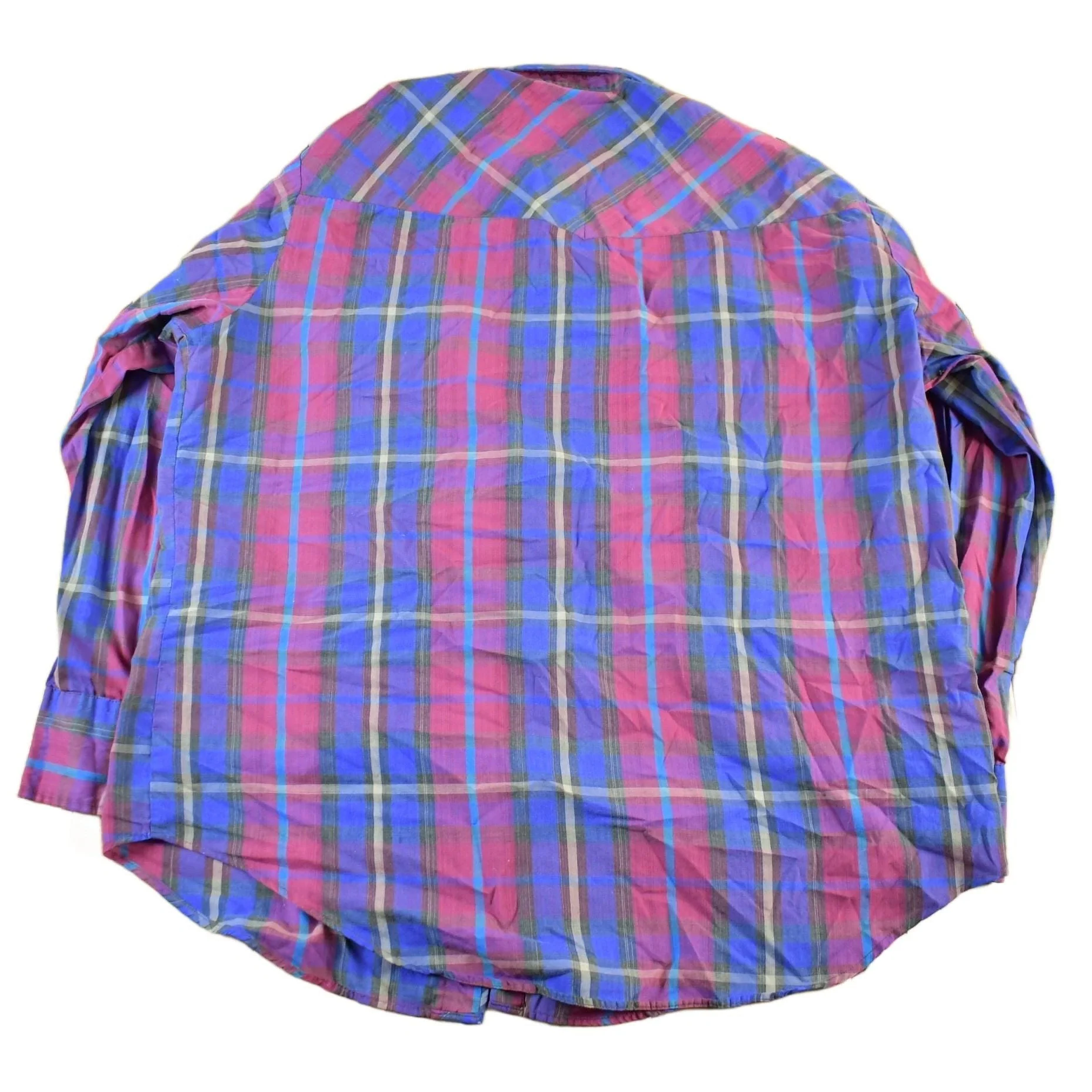 Vintage 1990s Plainsman Western Striped Pearl Snap Shirt Mens XL - Image 2
