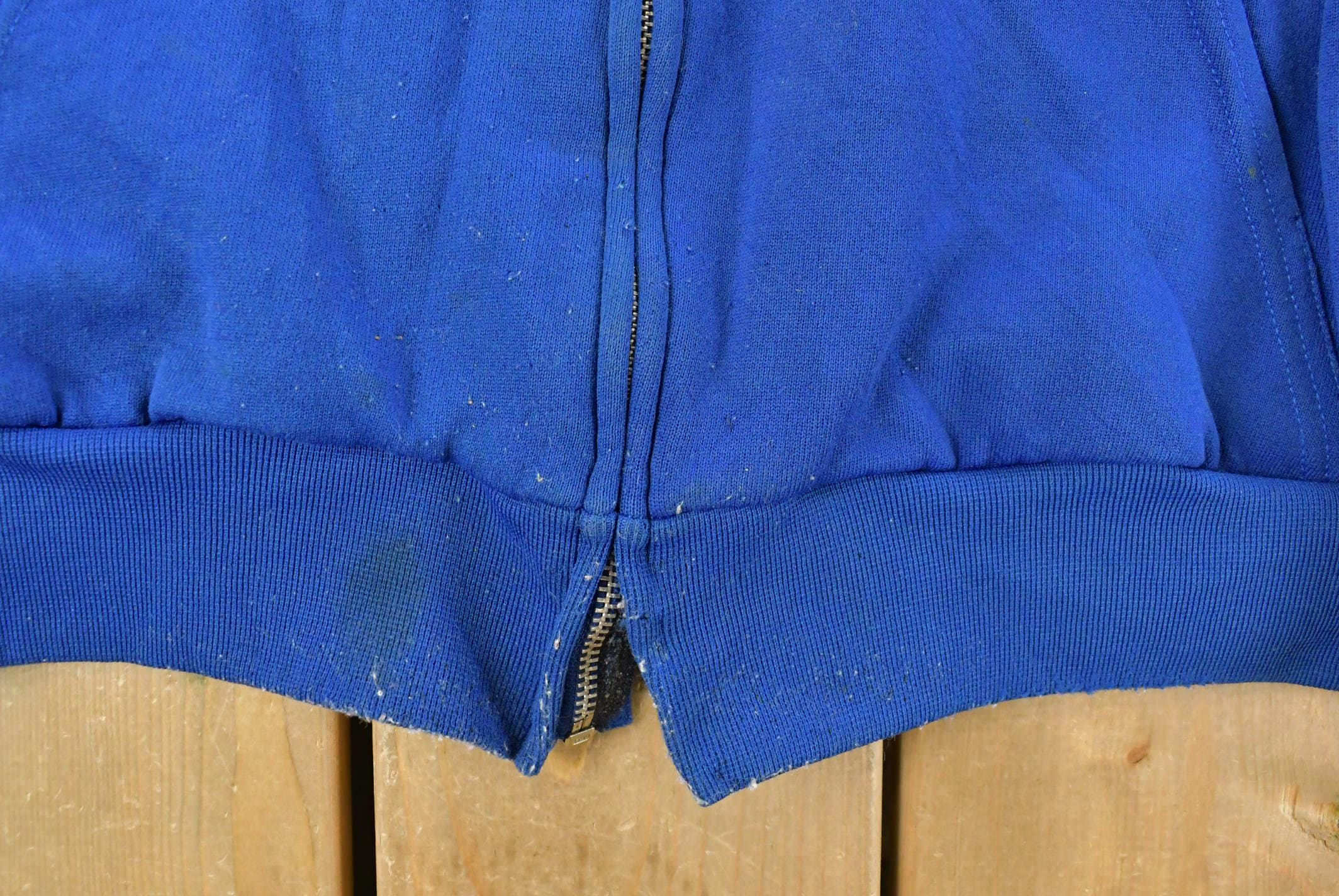 Vintage 1990s Pluma Blank Thermal Lined Full Zip Hoodie Men's Medium - Image 3
