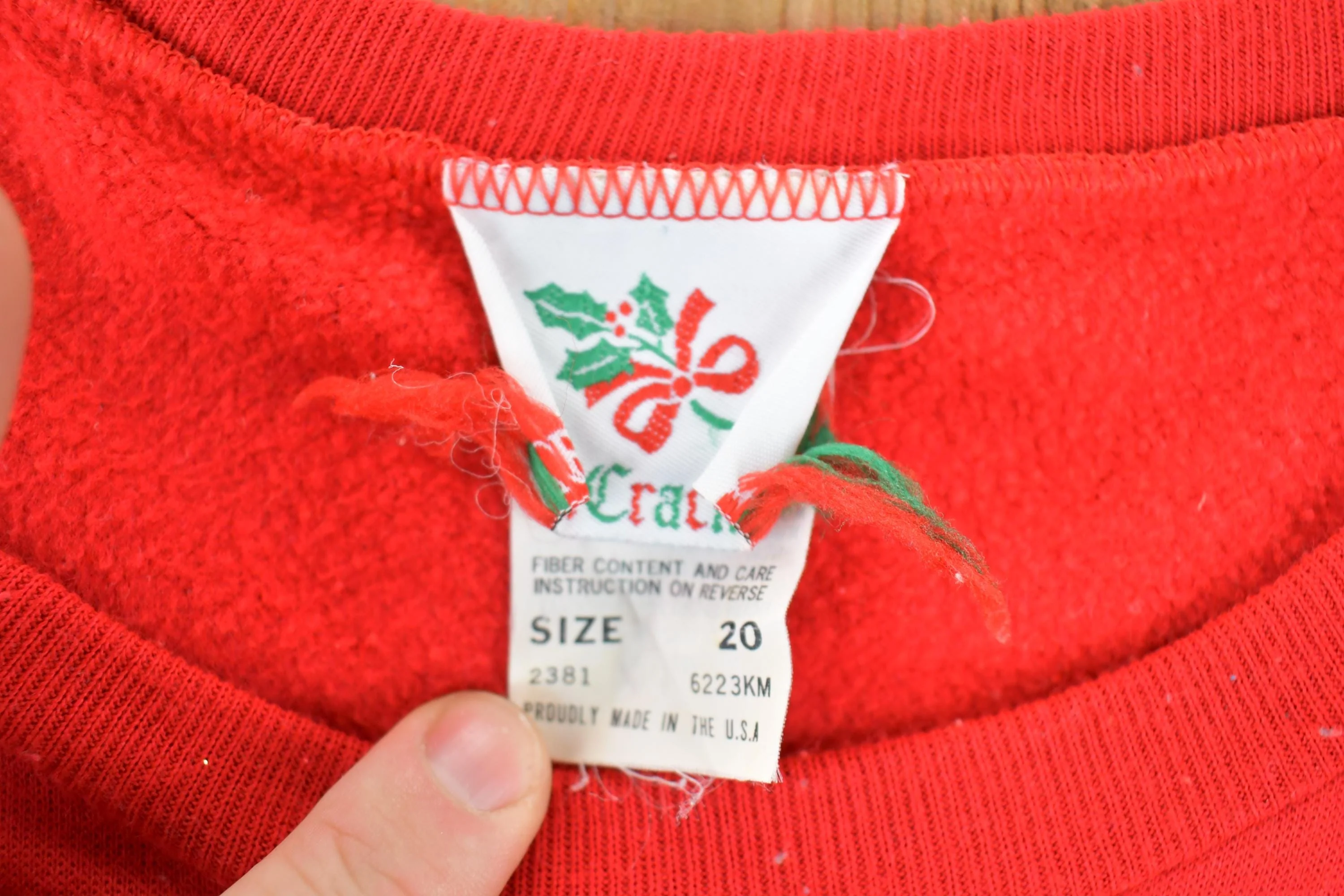 Vintage 1990s Poinsettia AOP Cute Crewneck Christmas Sweater Men's XL - Image 3