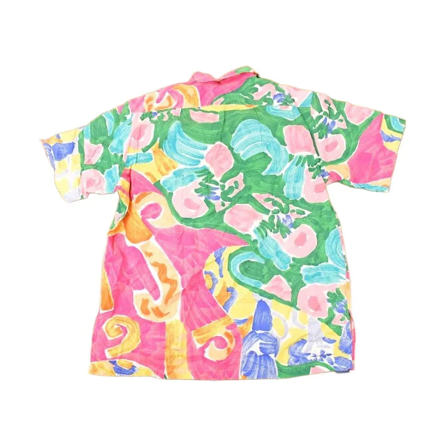 Vintage 1990s Polo By Ralph Lauren Abstract Hawaiian Button Up Shirt Men's L - Image 2