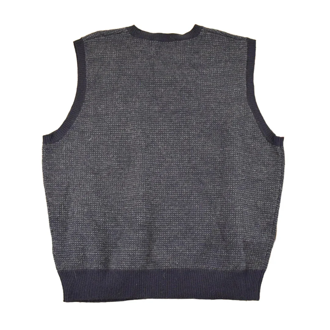 Vintage 1990s Polo By Ralph Lauren Abstract Wool Knit V Neck Sweater Vest Mens L - Image 2