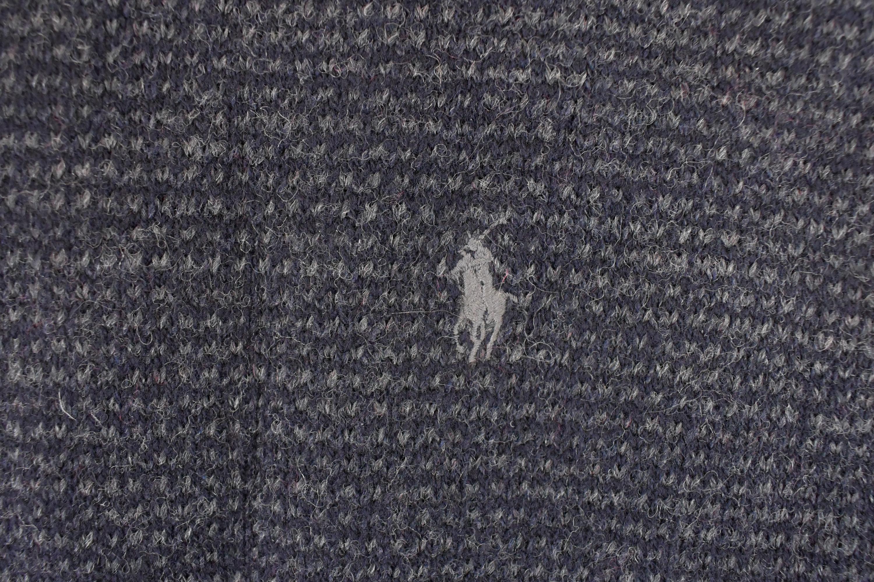 Vintage 1990s Polo By Ralph Lauren Abstract Wool Knit V Neck Sweater Vest Mens L - Image 3