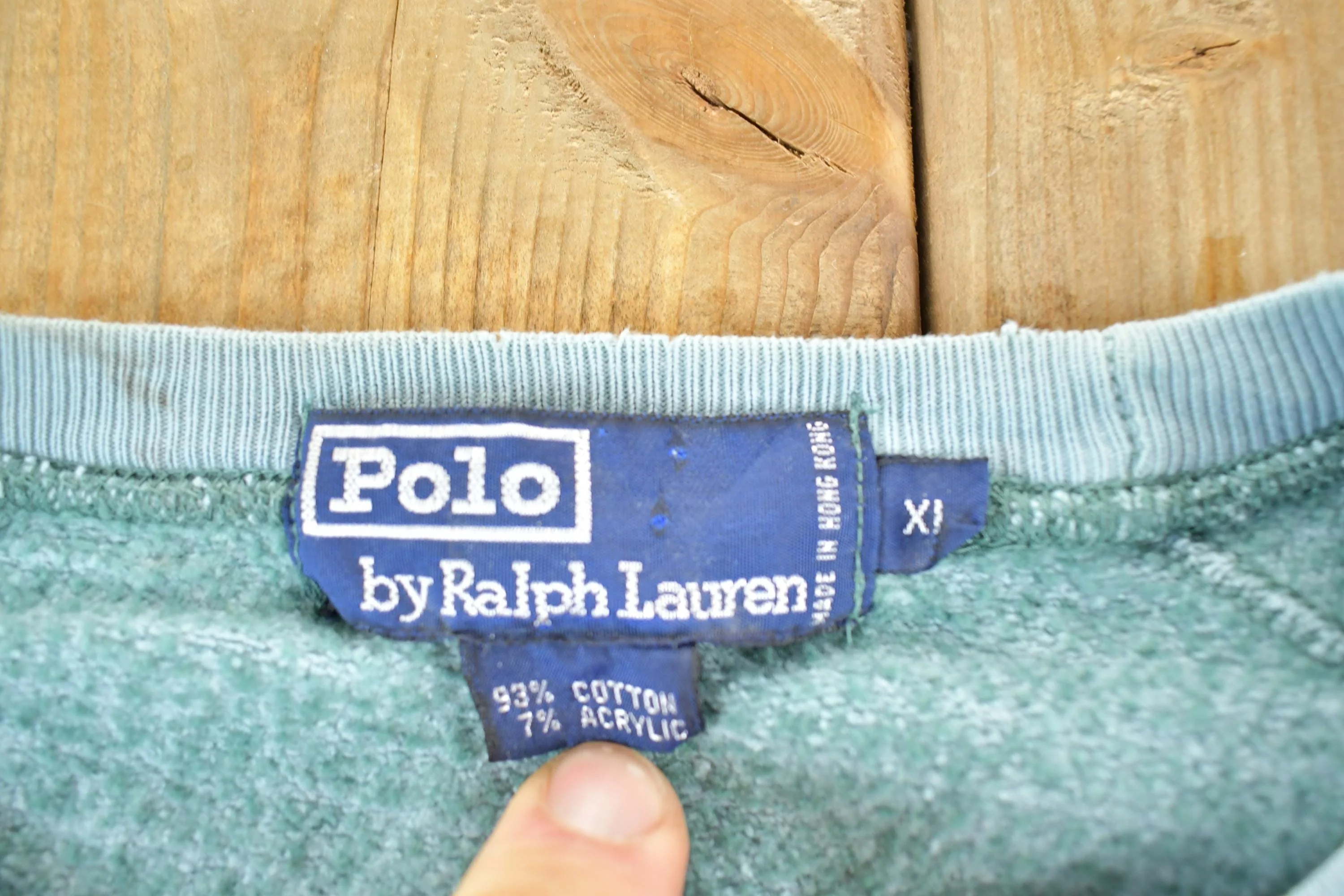 Vintage 1990s Polo By Ralph Lauren Crewneck Sweatshirt Mens XL - Image 5