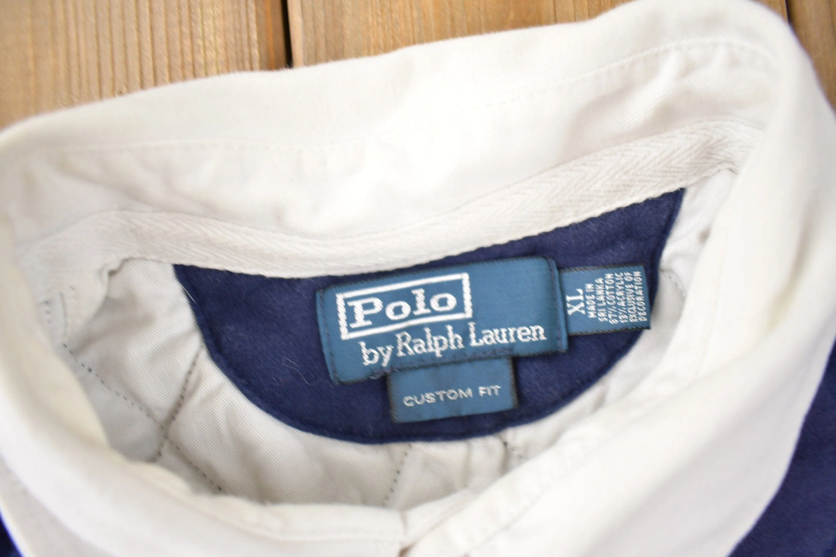 Vintage 1990s Polo By Ralph Lauren Embroidered Small Pony Rugby Sweater Men's XL - Image 4