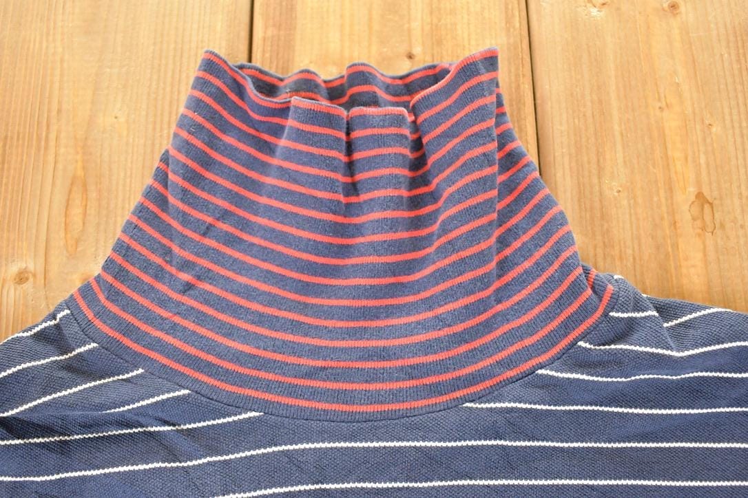 Vintage 1990s Polo By Ralph Lauren Nautical Knit Turtleneck Sweater Mens M - Image 4