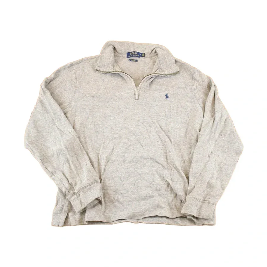 Vintage 1990s Polo By Ralph Lauren Quarter Zip Knit Sweater Men's M