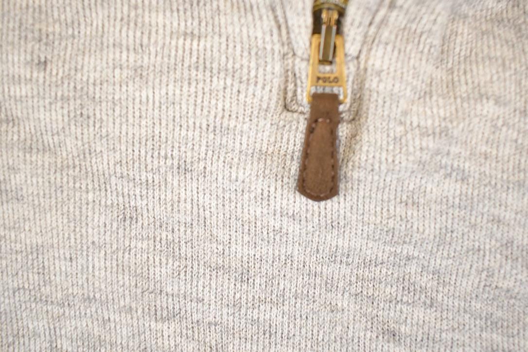 Vintage 1990s Polo By Ralph Lauren Quarter Zip Knit Sweater Men's M - Image 4