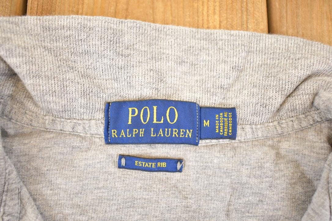 Vintage 1990s Polo By Ralph Lauren Quarter Zip Knit Sweater Men's M - Image 5