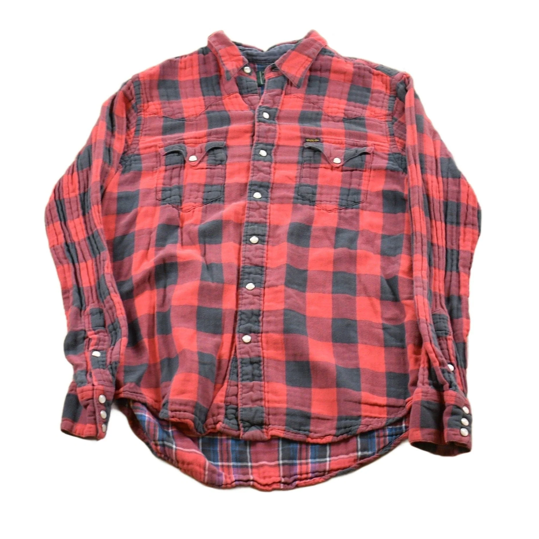 Vintage 1990s Polo Country Plaid Western Button Up Shirt Men's Large