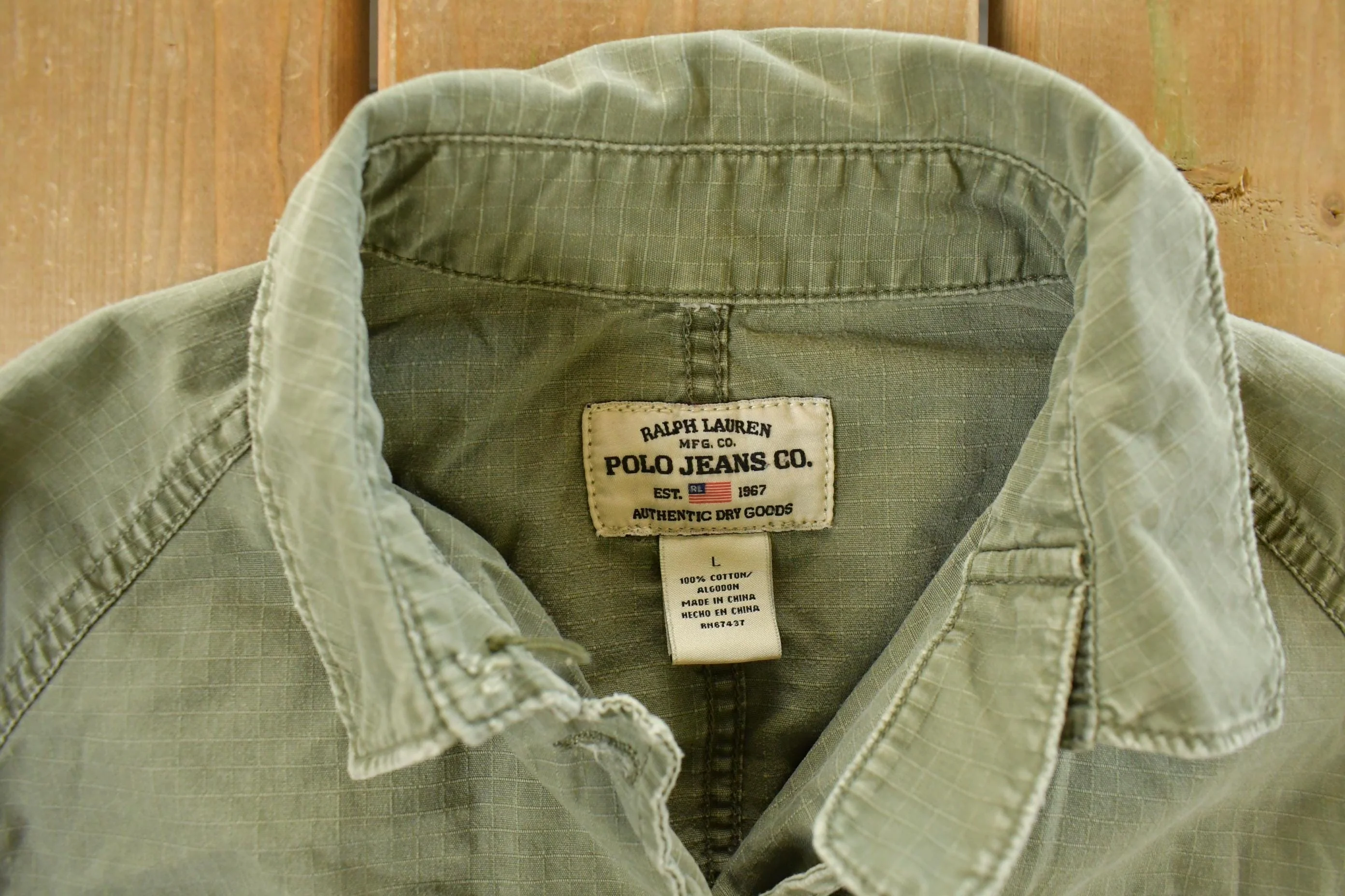 Vintage 1990s Polo Jeans Co Ralph Lauren Button Up Shirt Women's Medium - Image 4