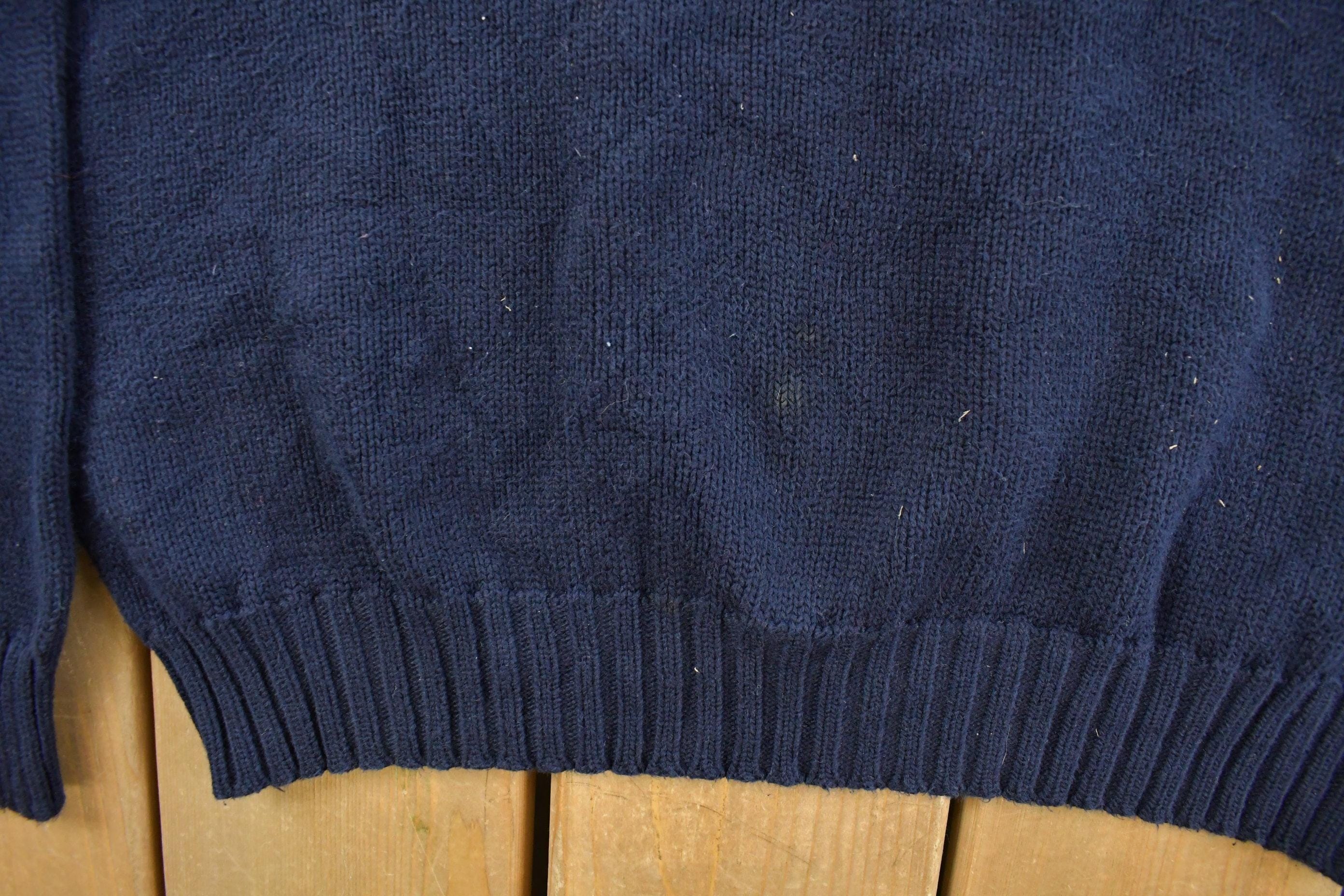 Vintage 1990s Polo Ralph Lauren Knit Crewneck Sweater Men's Medium - Image 4