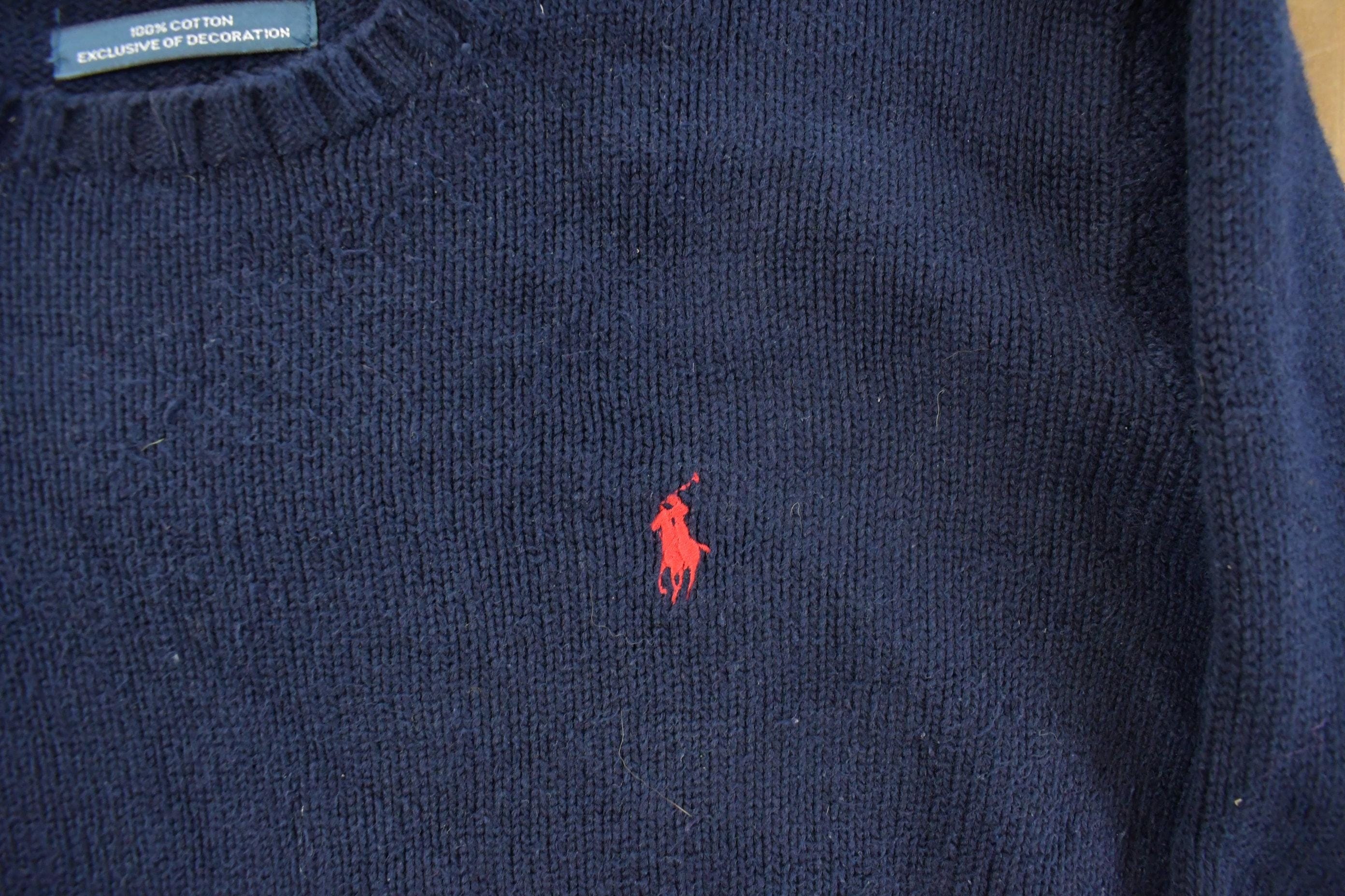 Vintage 1990s Polo Ralph Lauren Knit Crewneck Sweater Men's Medium - Image 5