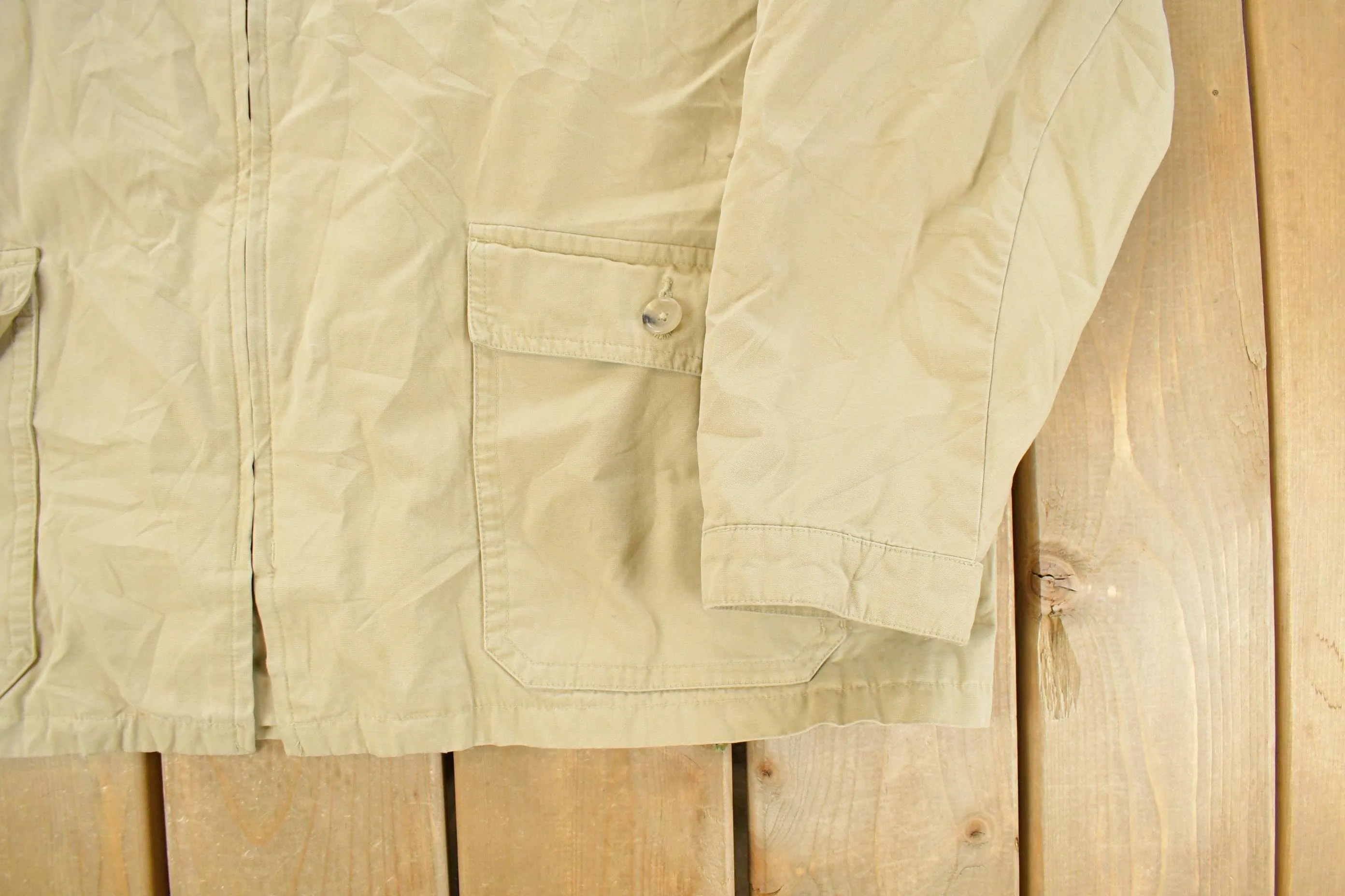 Vintage 1990s Polo Ralph Lauren Poplin Military Field Jacket Men's 2XL - Image 3