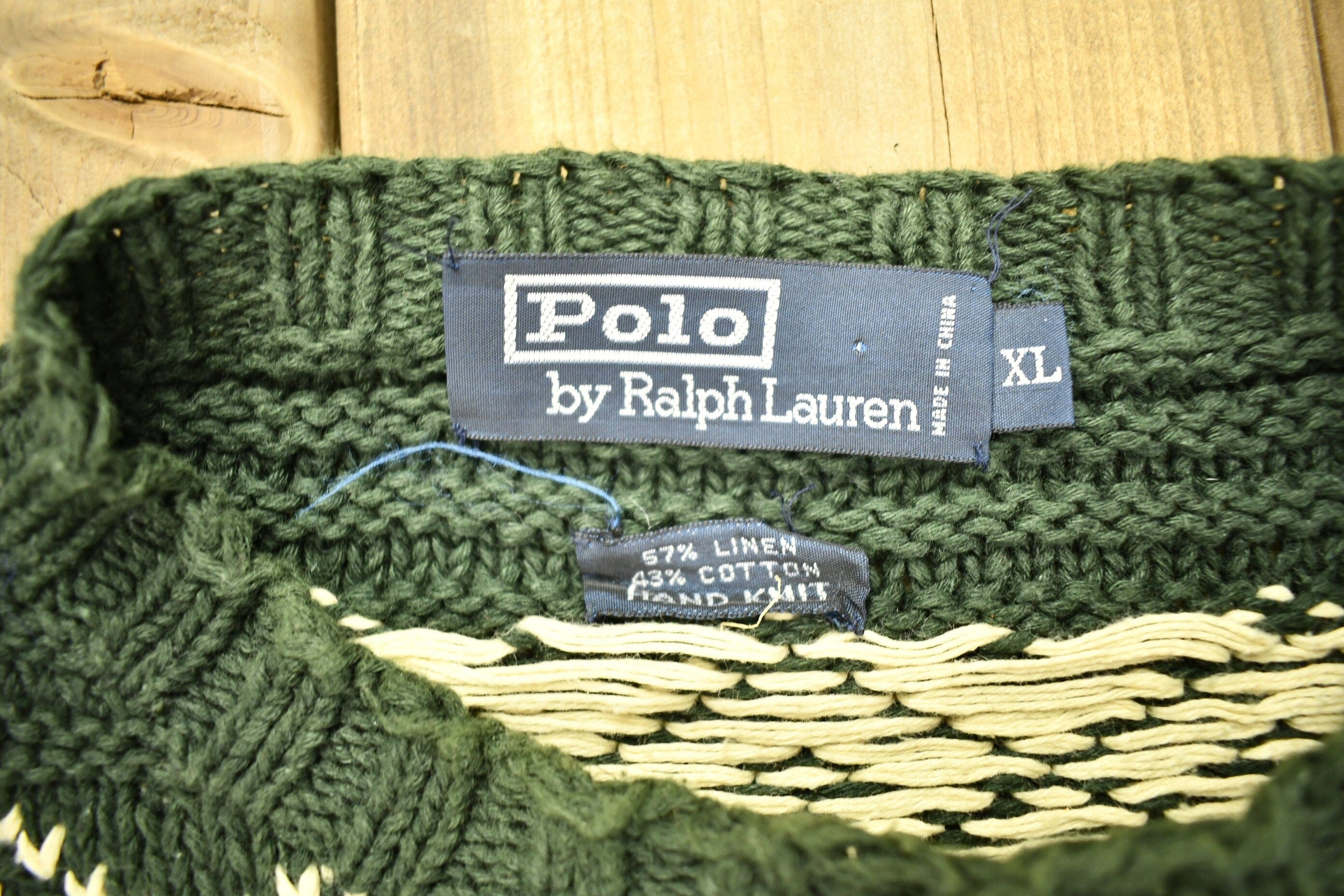 Vintage 1990s Polo Ralph Lauren Snowflake Knit Crewneck Sweater Men's XL - Image 4