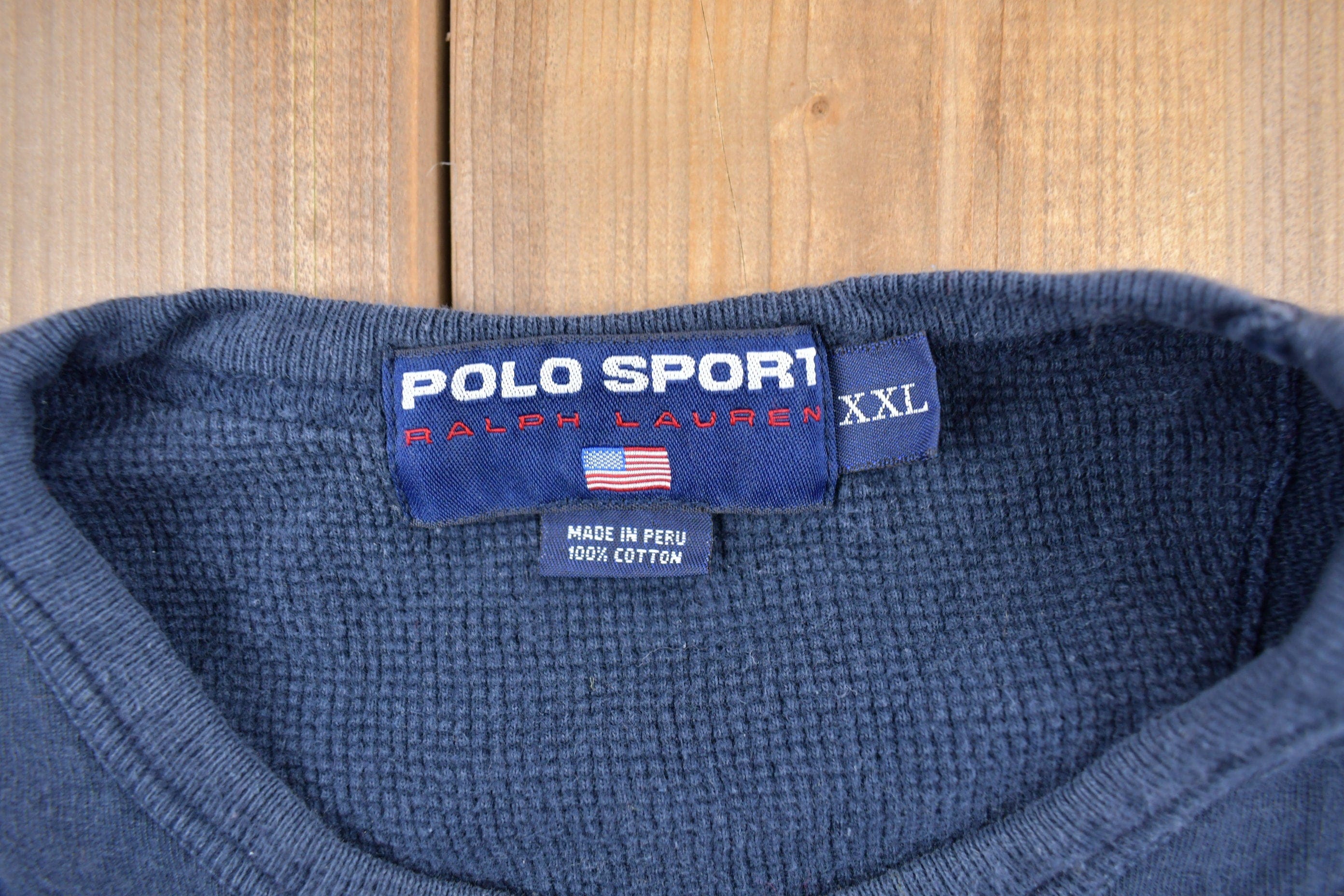 Vintage 1990s Polo Sport Ralph Lauren Crewneck Sweatshirt Men's 2XL - Image 4