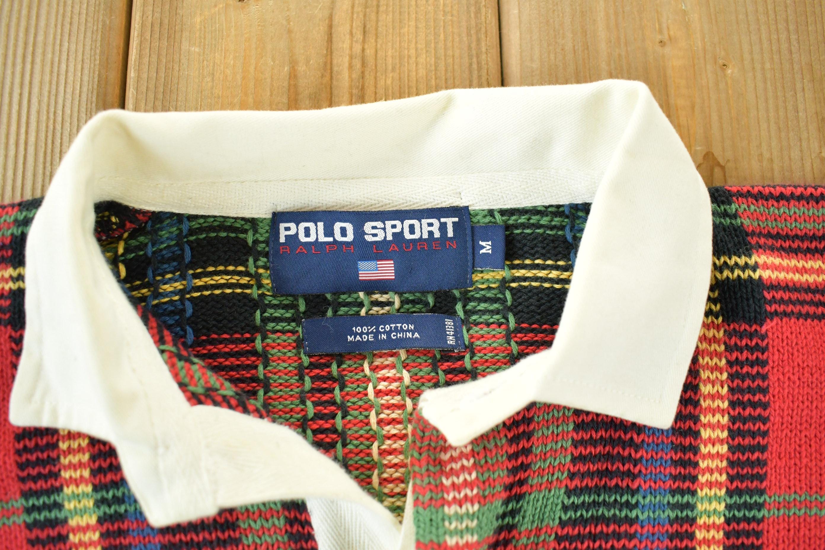 Vintage 1990s Polo Sport Ralph Lauren Rugby Shirt Men's Large - Image 3