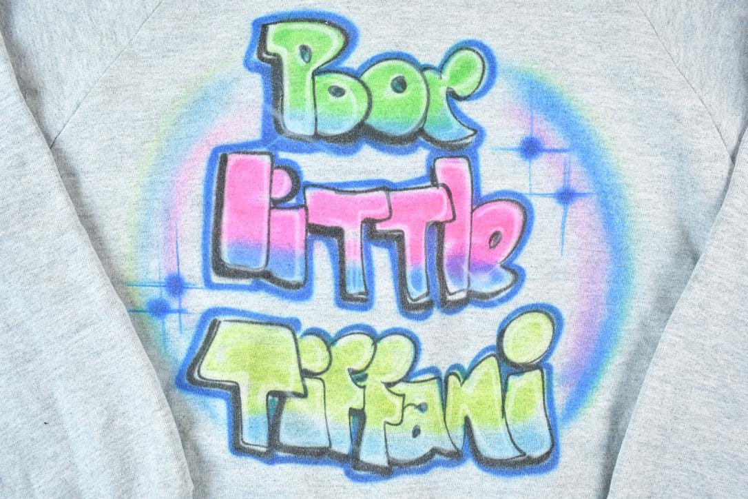 Vintage 1990s Poor Little Tiffany Airbrush Crewneck Sweatshirt Men's Medium - Image 3