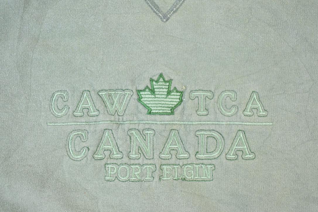 Vintage 1990s Port Elgin CAW Crewneck Sweatshirt Men's Large - Image 4
