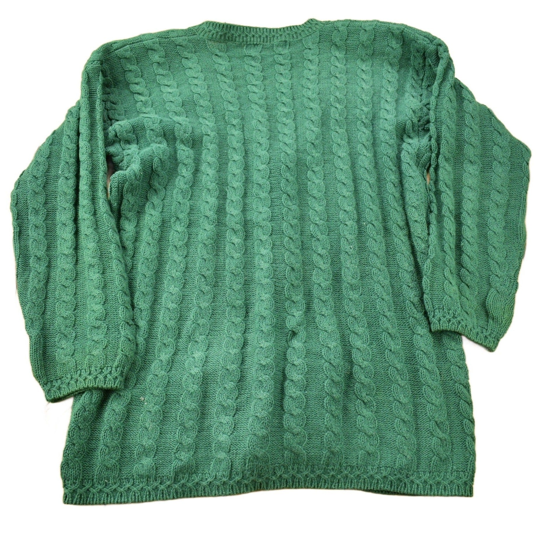 Vintage 1990s Portraits Northern Isles Cable Knit Cardigan Sweater - Image 2