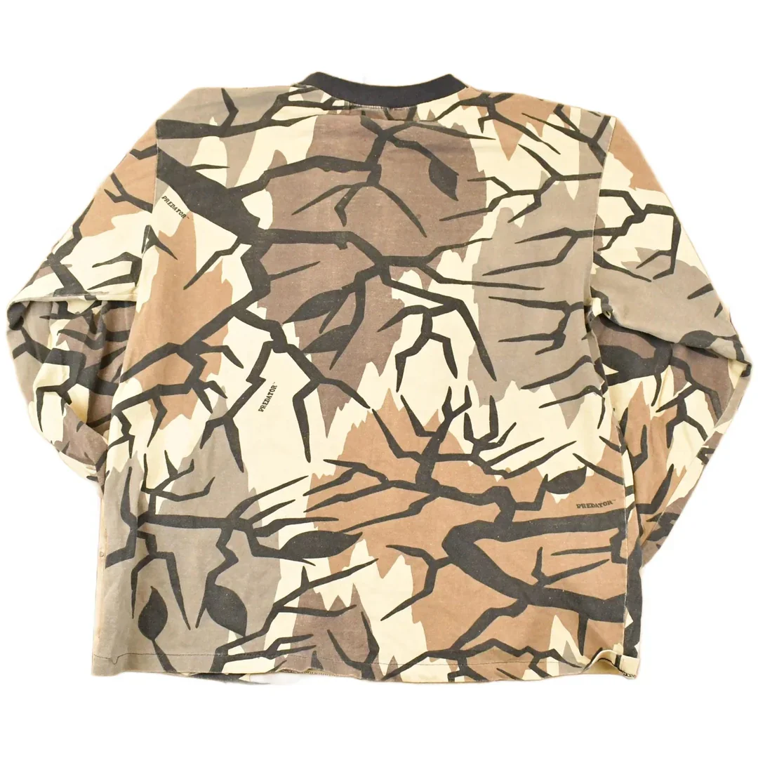 Vintage 1990s Predator AOP Cracked Camo Graphic Print Crewneck Shirt Mens L - Image 2