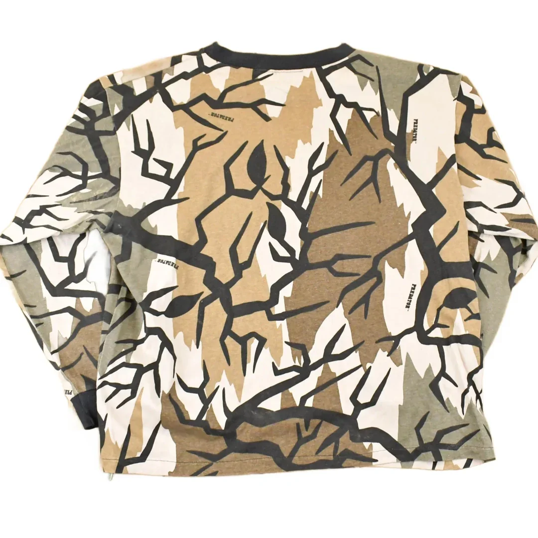 Vintage 1990s Predator AOP Cracked Camo Graphic Print Crewneck Shirt Mens L - Image 2