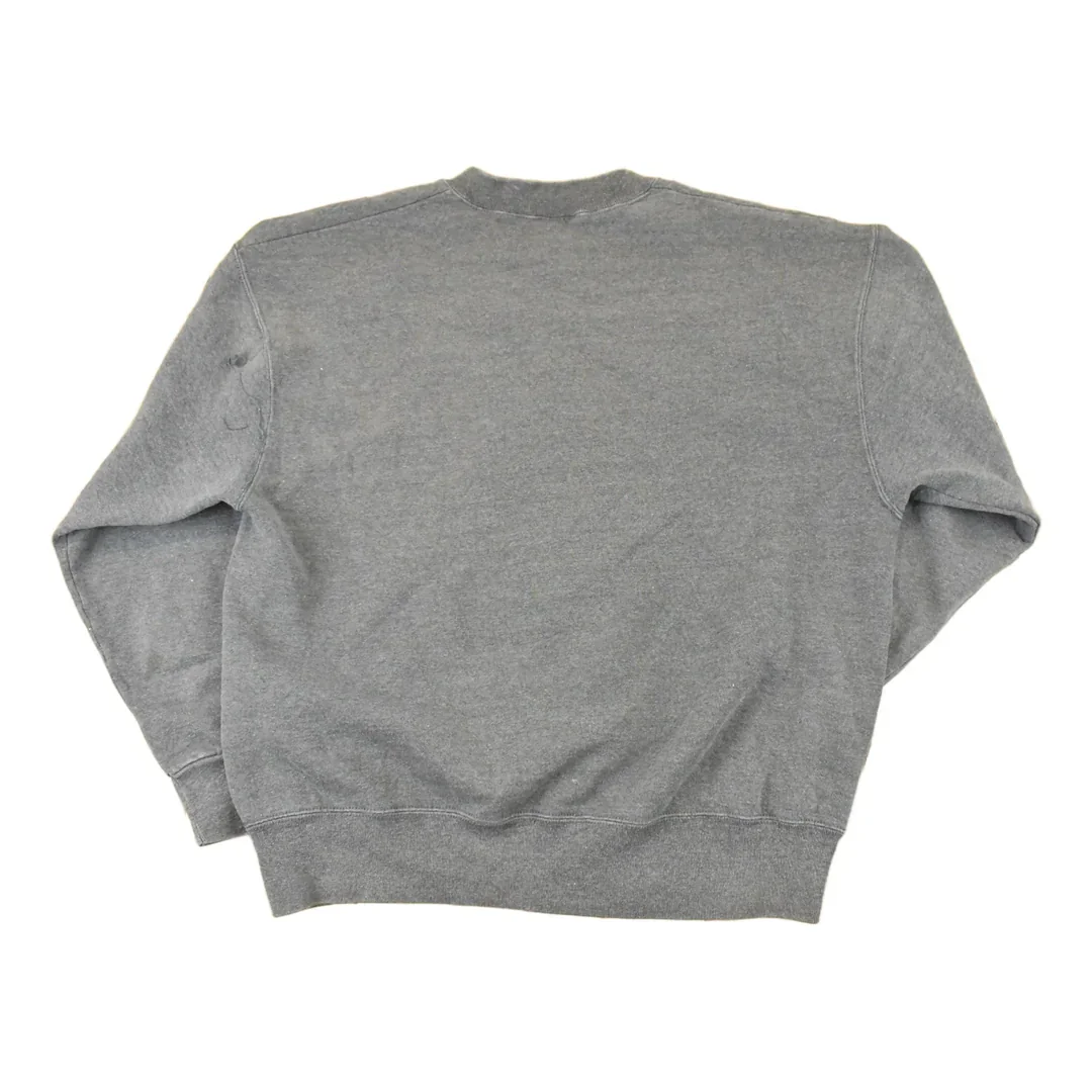 Vintage 1990s Premium Weight Fleece Blank Crewneck Sweatshirt Mens L - Image 2