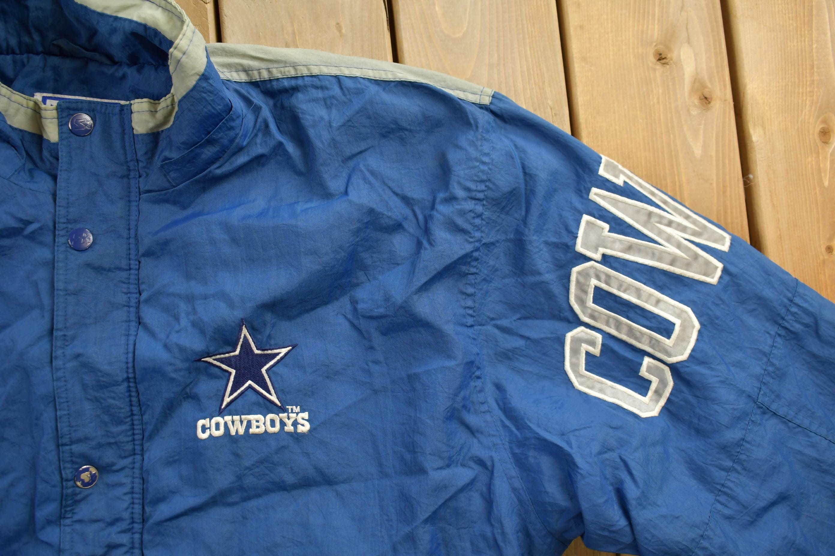 Vintage 1990s Pro Line Dallas Cowboys Windbreaker Jacket Men's 2XL - Image 5