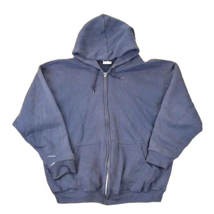 Vintage 1990s Pro Spirit Zip Up Blank Hoodie Sweatshirt Men's L