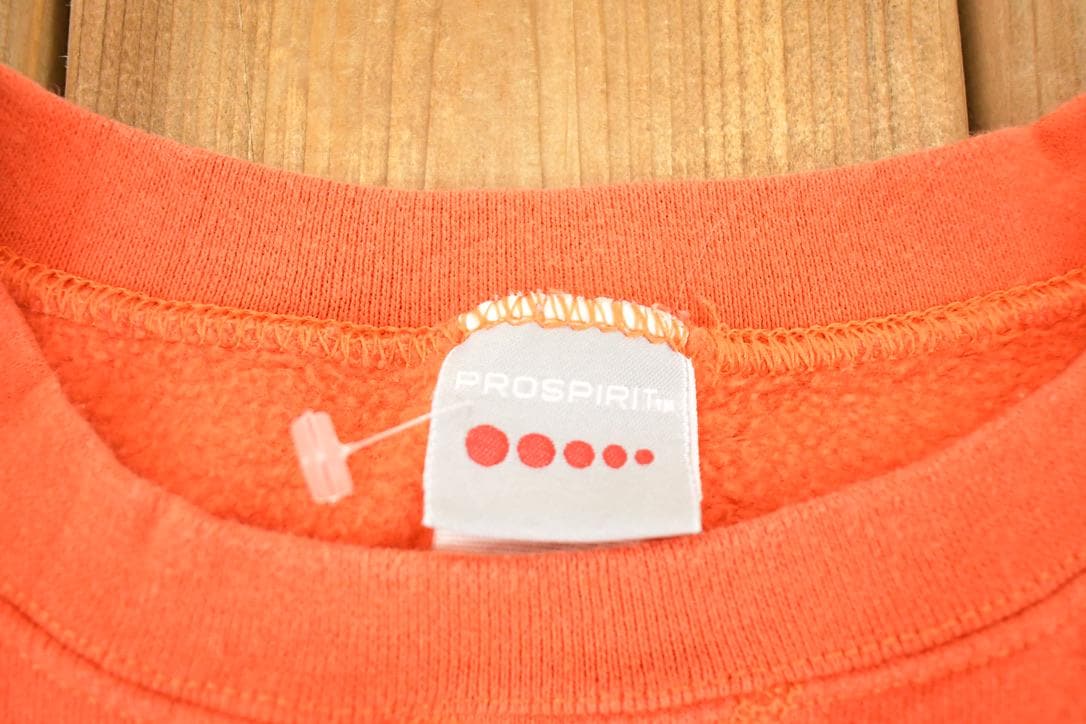 Vintage 1990s Prospirit Blank Orange Souvenir Crewneck Sweatshirt Men's L - Image 4