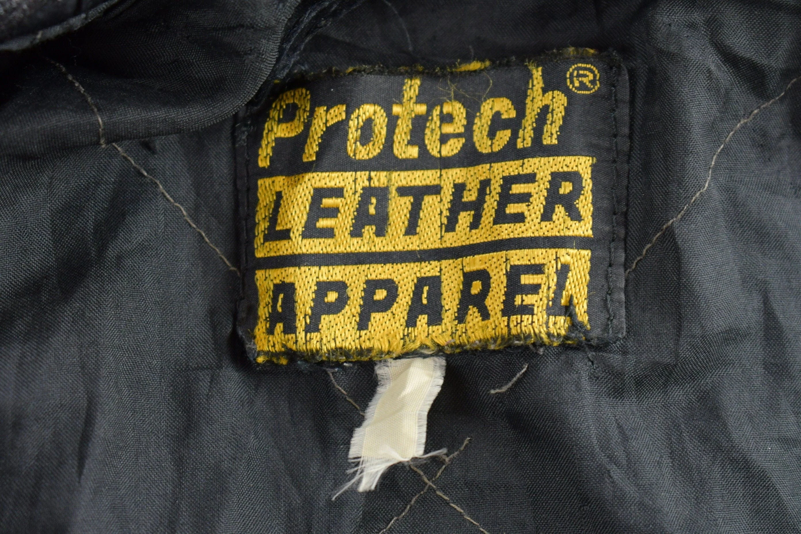 Vintage 1990s Protech Leather Apparel Biker Jacket Men's Medium - Image 4