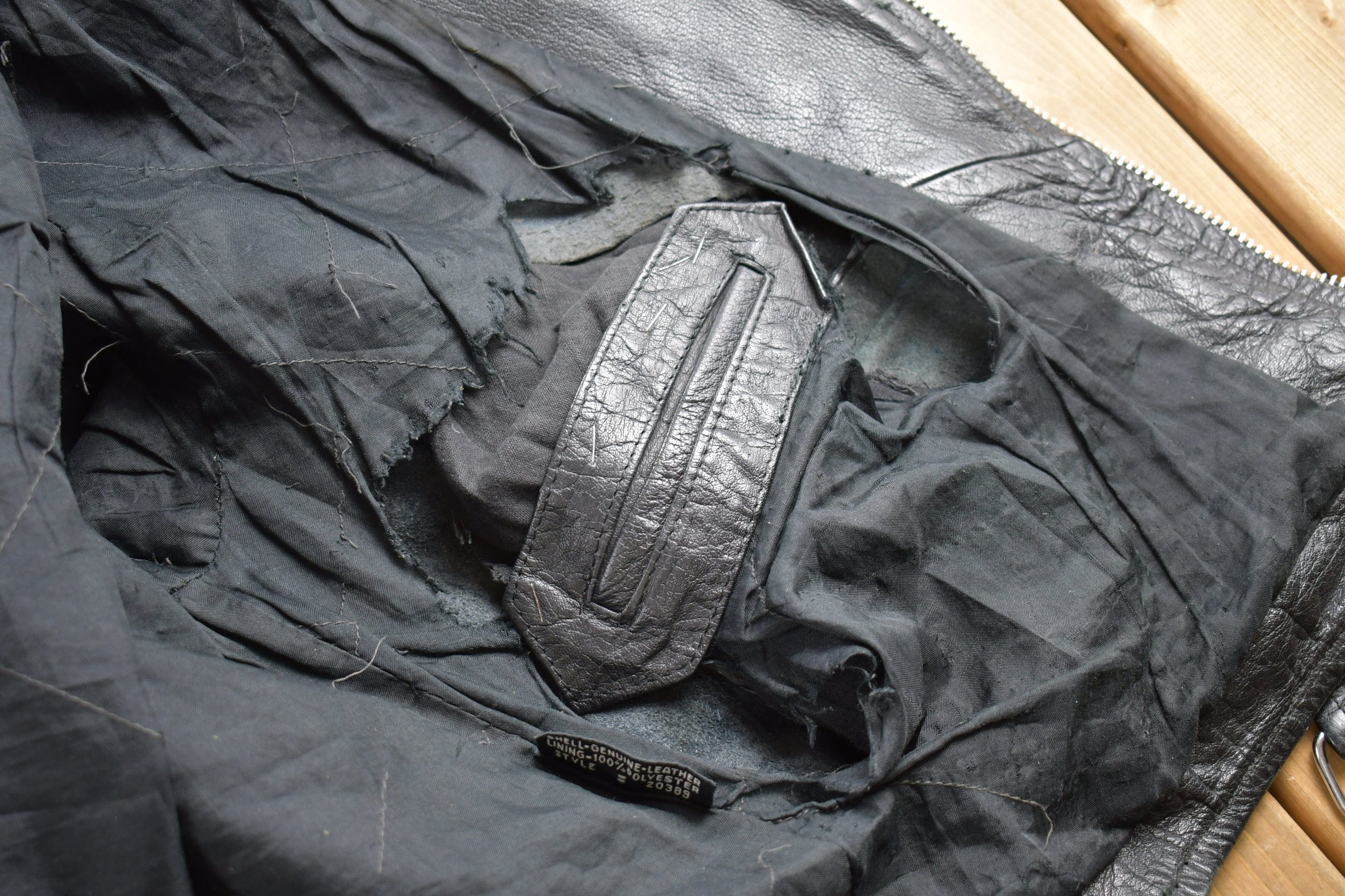 Vintage 1990s Protech Leather Apparel Biker Jacket Men's Medium - Image 7