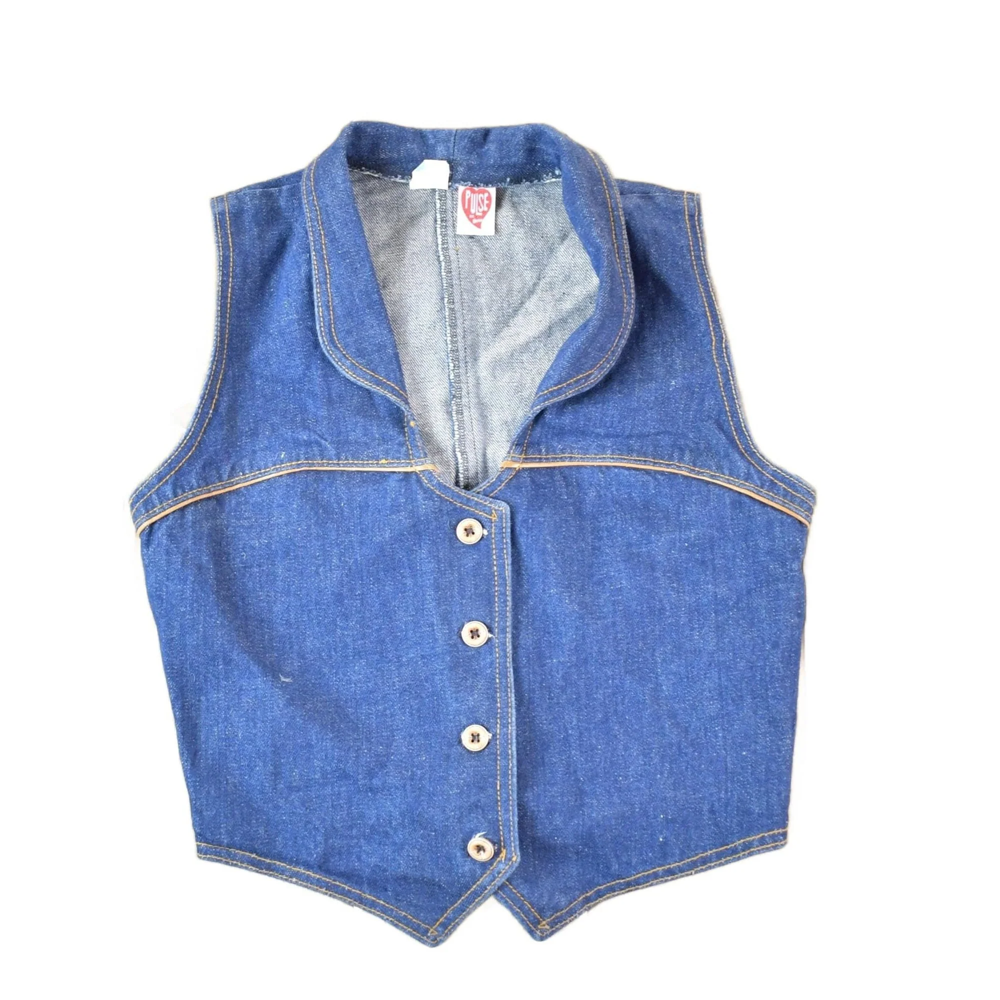 Vintage 1990s Pulse Denim Cowgirl Vest Women's XS