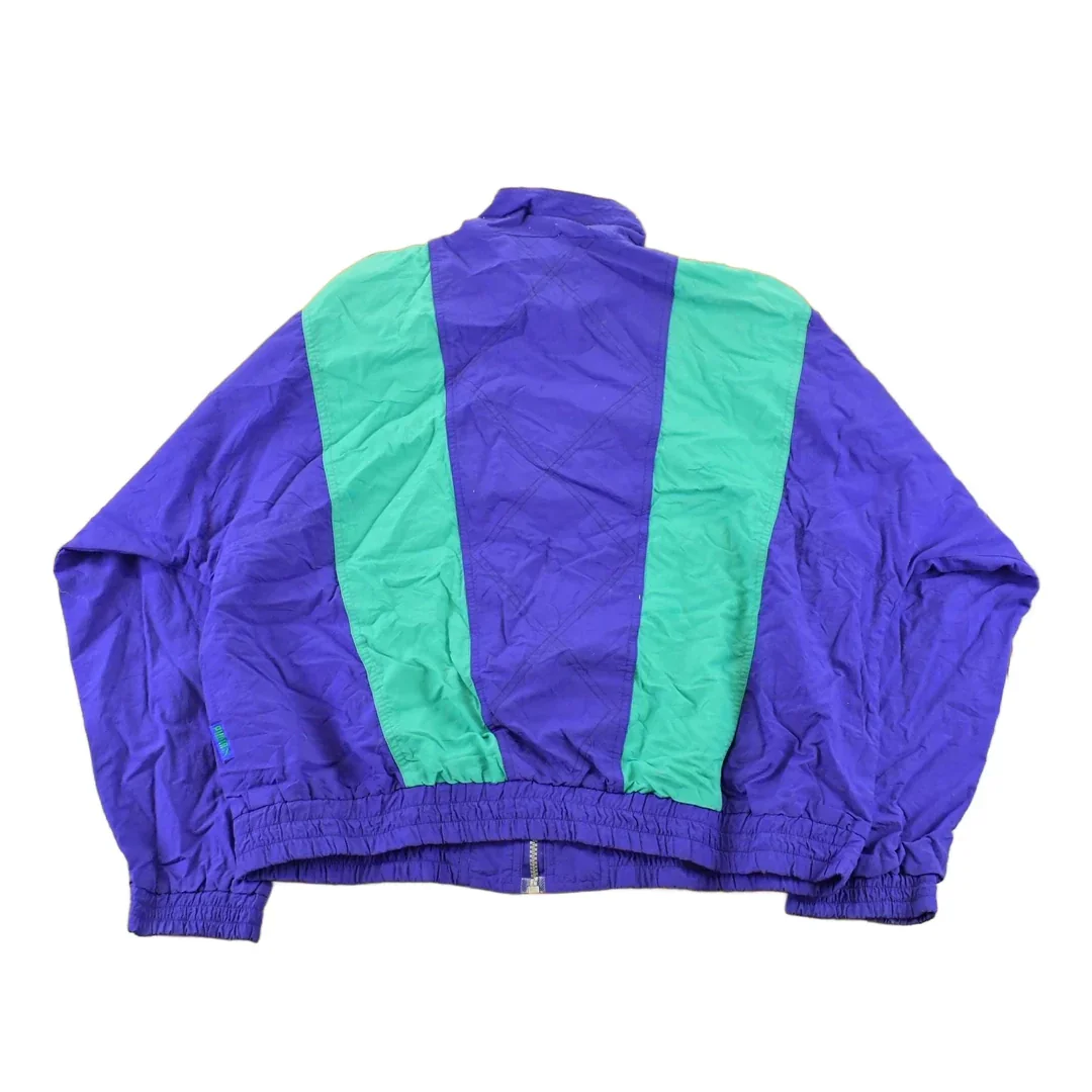 Vintage 1990s Puma Abstract Full Zip Windbreaker Jacket Women's Medium - Image 2