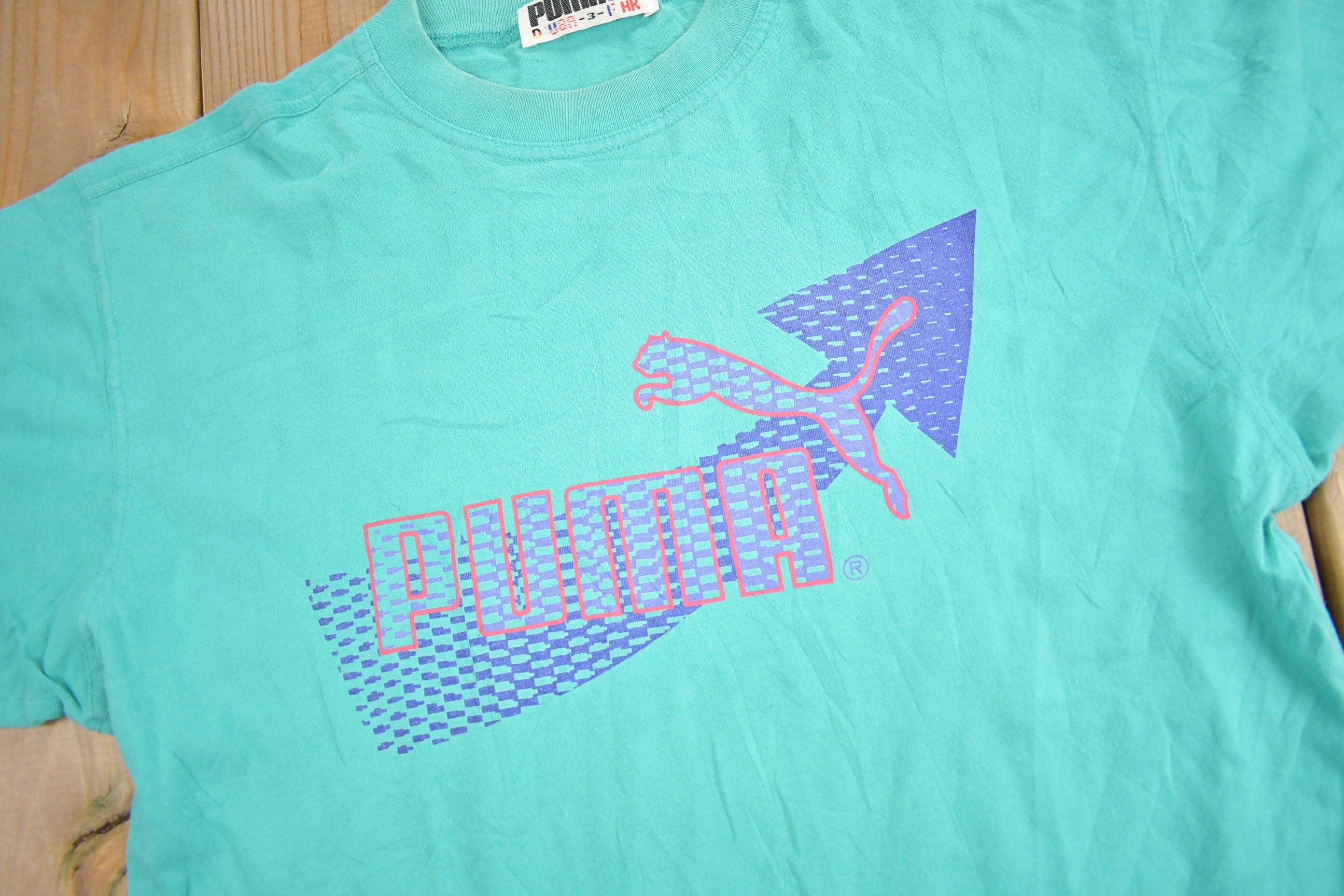 Vintage 1990s Puma Graphic T Shirt Men's Medium - Image 3