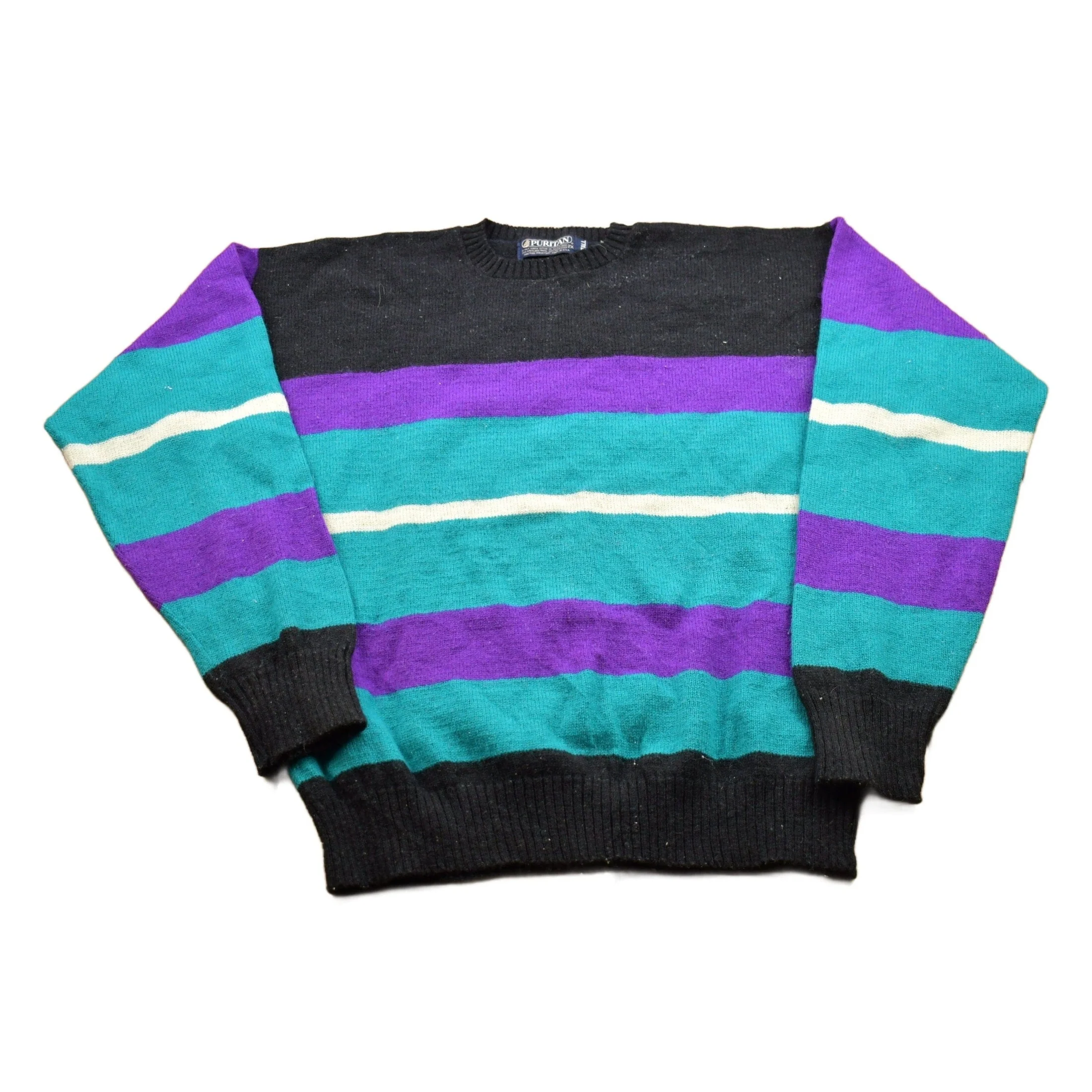 Vintage 1990s Puritan Knitted Scottish Yarn Crewneck Sweater Men's XL