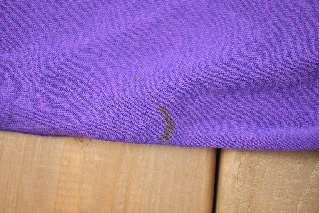 Vintage 1990s Purple Blank Crewneck Sweatshirt Men's S - Image 4