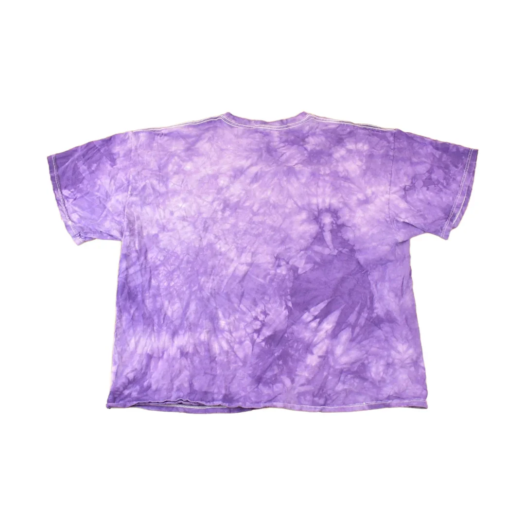 Vintage 1990s Purple Tye Dye Peace Sign Souvenir Travel T-Shirt Men's XL - Image 2