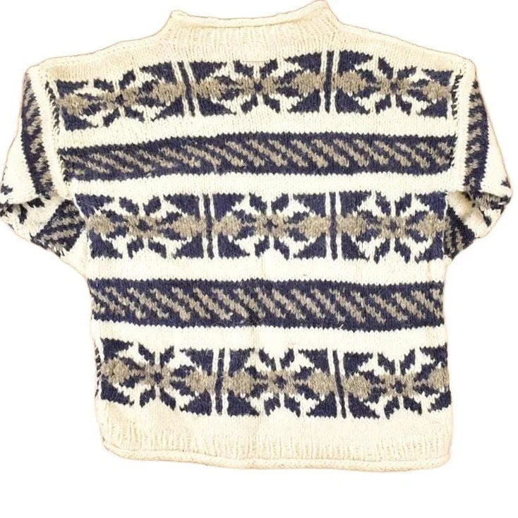 Vintage 1990s Quichua Maqui Wool Knit Crewneck Sweater Women's L - Image 2