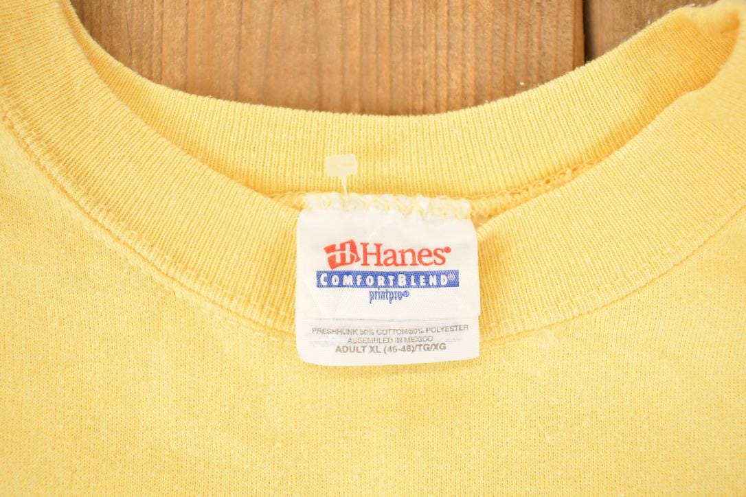 Vintage 1990s Rainbow Row Charleston SC Graphic Print Crewneck Sweatshirt Mens L - Image 4