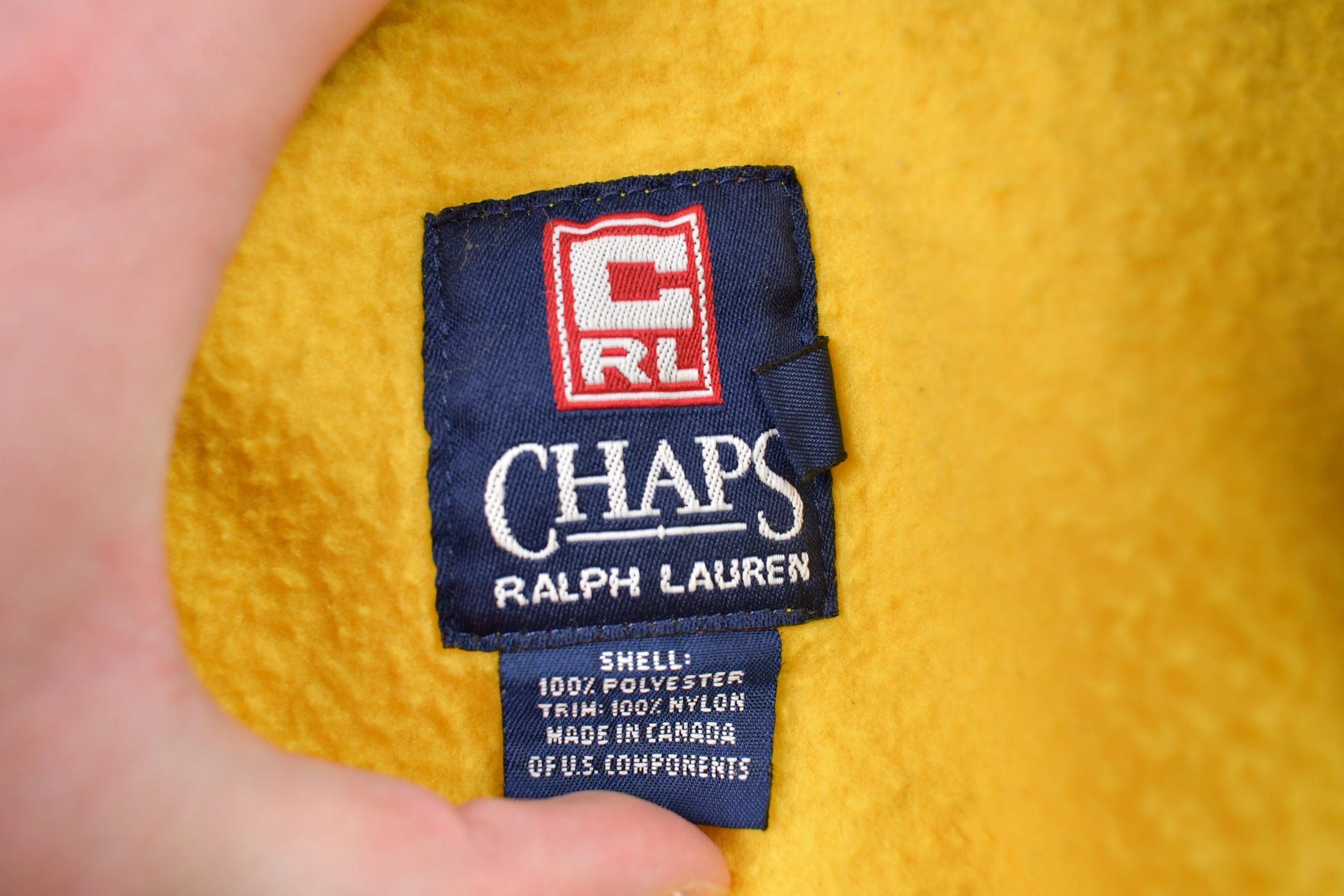 Vintage 1990s Ralph Lauren Chaps Fleece Sweater Men's Medium - Image 3