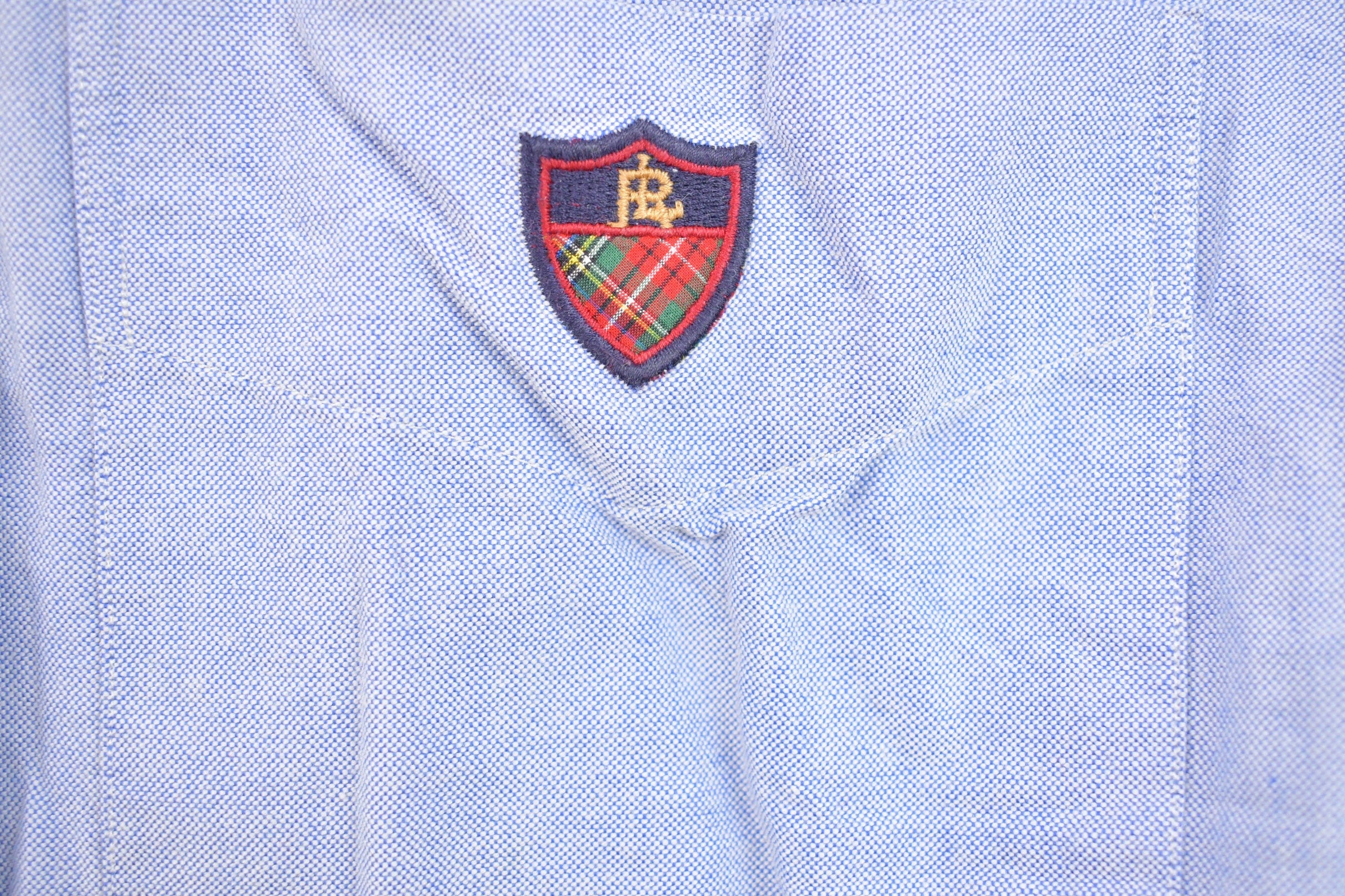 Vintage 1990s Ralph Lauren Golf Light Denim Button Up Shirt Men's 2XL - Image 3