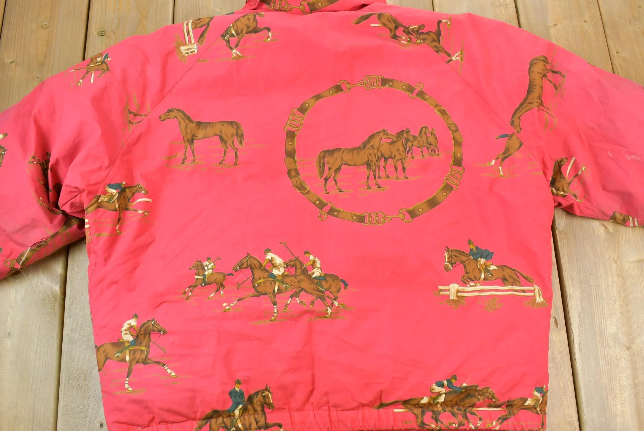 Vintage 1990s Ralph Lauren Large Equestrian Puffer Jacket Men's Large - Image 4