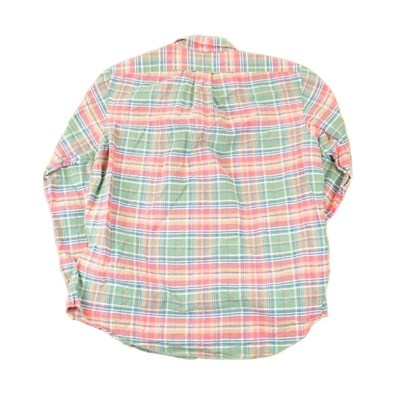 Vintage 1990s Ralph Lauren Plaid Button Up Shirt Men's L - Image 2