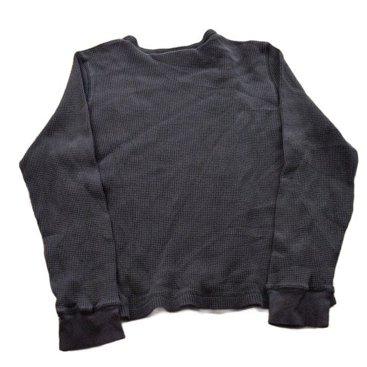 Vintage 1990s Ralph Lauren Polo Jeans Blank Thermal Crewneck Sweatshirt Men's 2XS - Image 2