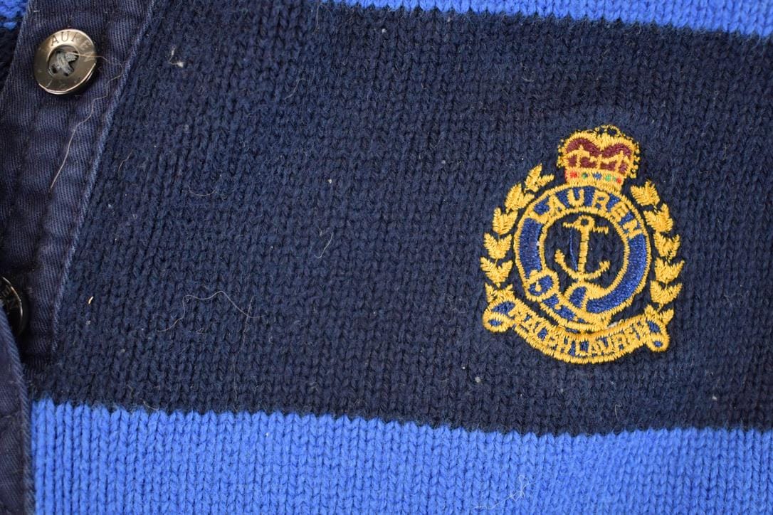 Vintage 1990s Ralph Lauren Quarter Button Knit Crewneck Sweater Men's S - Image 3