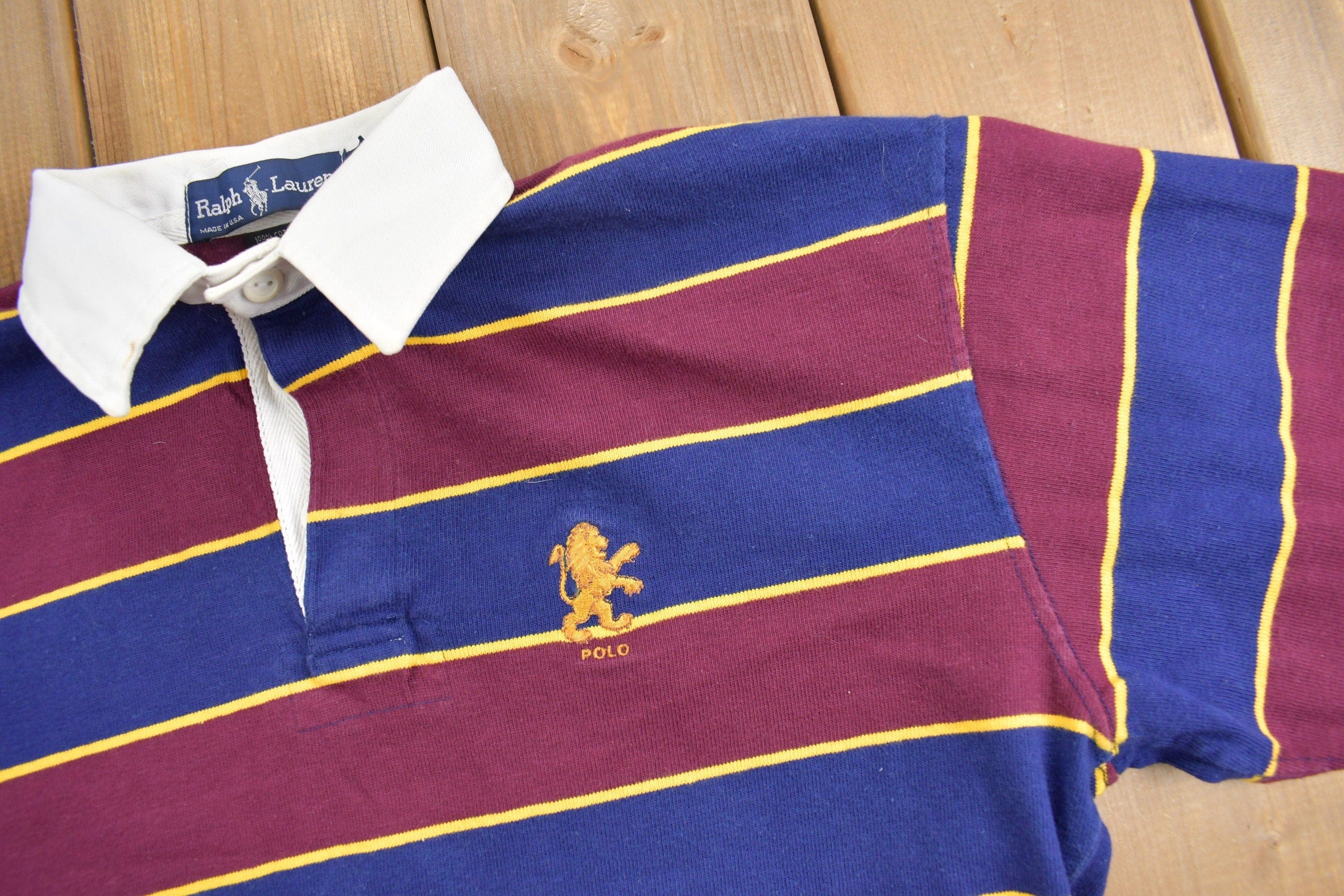 Vintage 1990s Polo Ralph Lauren Rugby Sweatshirt Men's M - Image 3