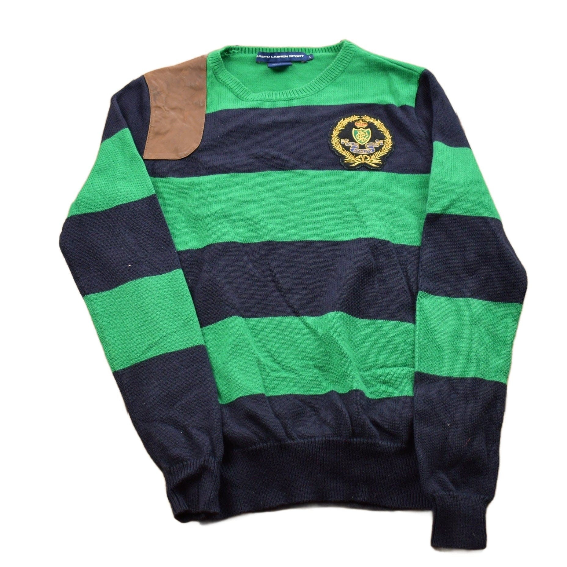 Vintage 1990s Ralph Lauren Sport Knitted Crewneck Sweater Men's 2XS