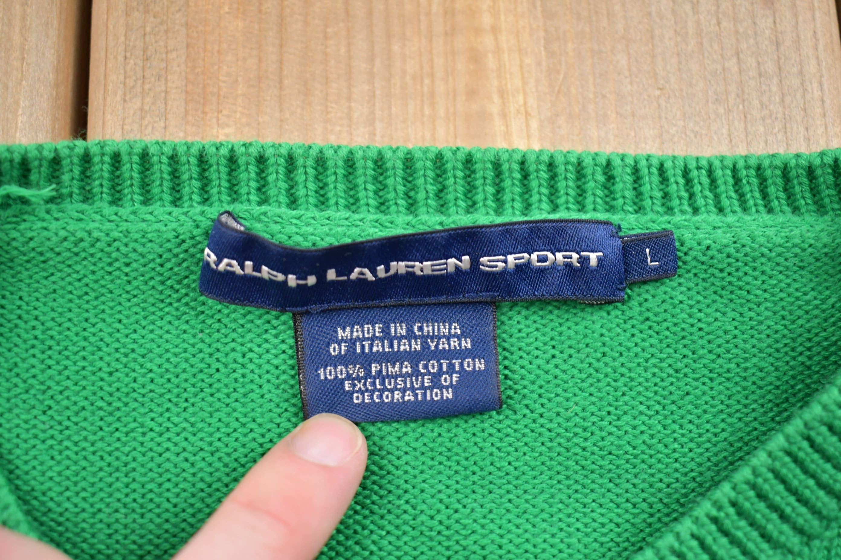 Vintage 1990s Ralph Lauren Sport Knitted Crewneck Sweater Men's 2XS - Image 3