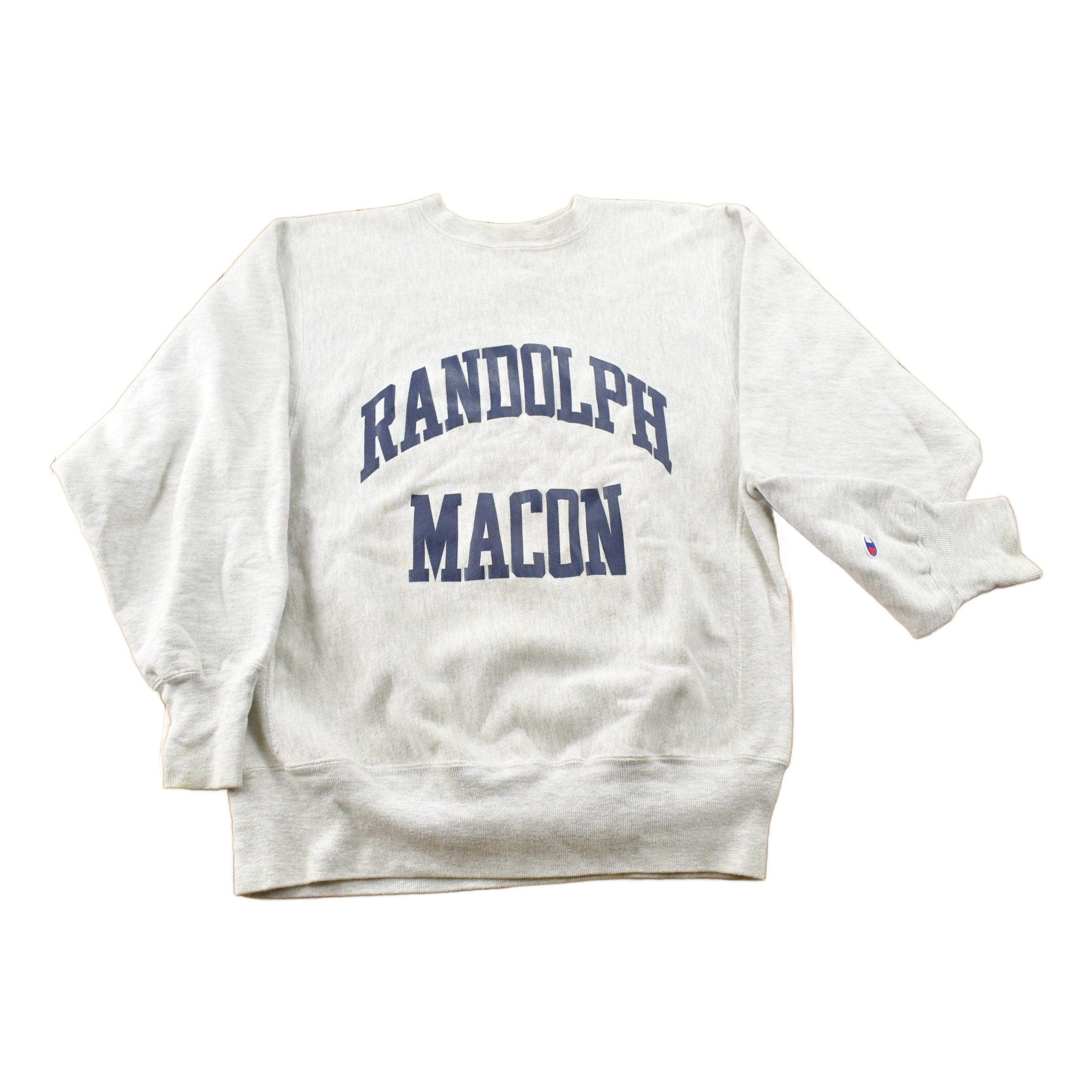 Vintage 1990s Randolph Macon College Collegiate Champion Reverse Weave Crewneck Sweatshirt Men's Large